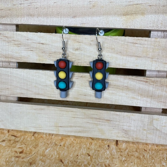 None Jewelry - Traffic Light Earrings